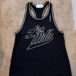 Les Mills Reebok Black Jersey Style Tank Medium